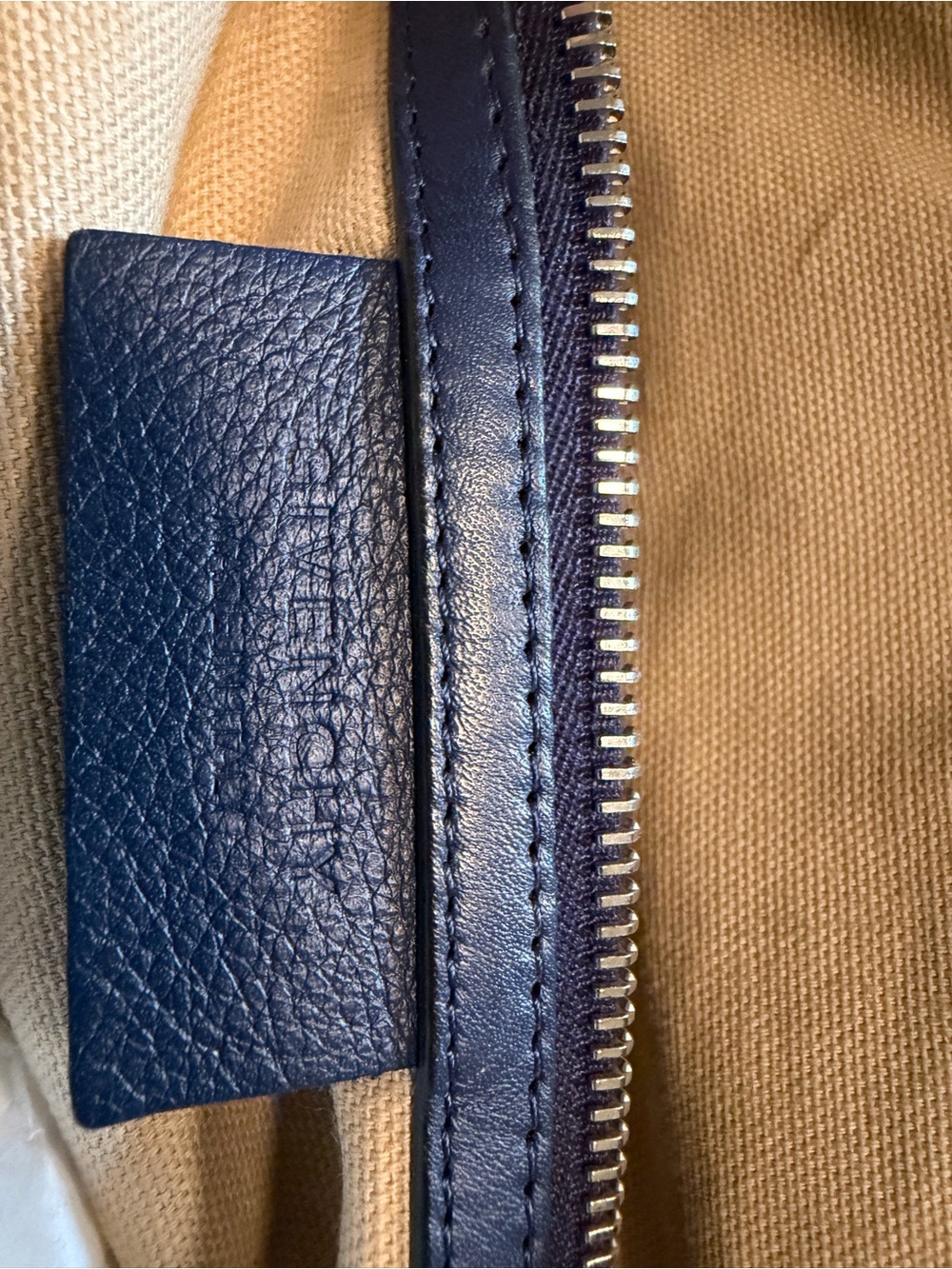 Givenchy Navy Leather Shoulder Tote - Picture 2 of 8